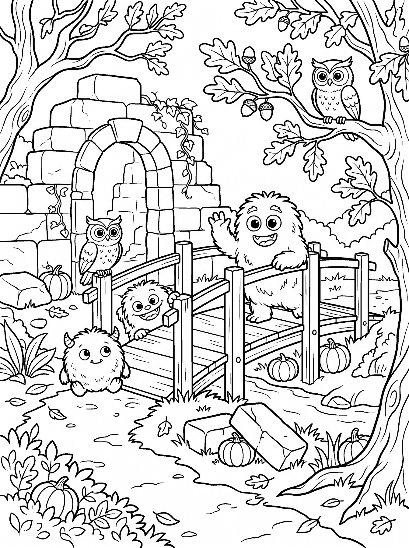 Friendly Monsters at Midlothian Mines — Midlothian Weekly printable coloring page