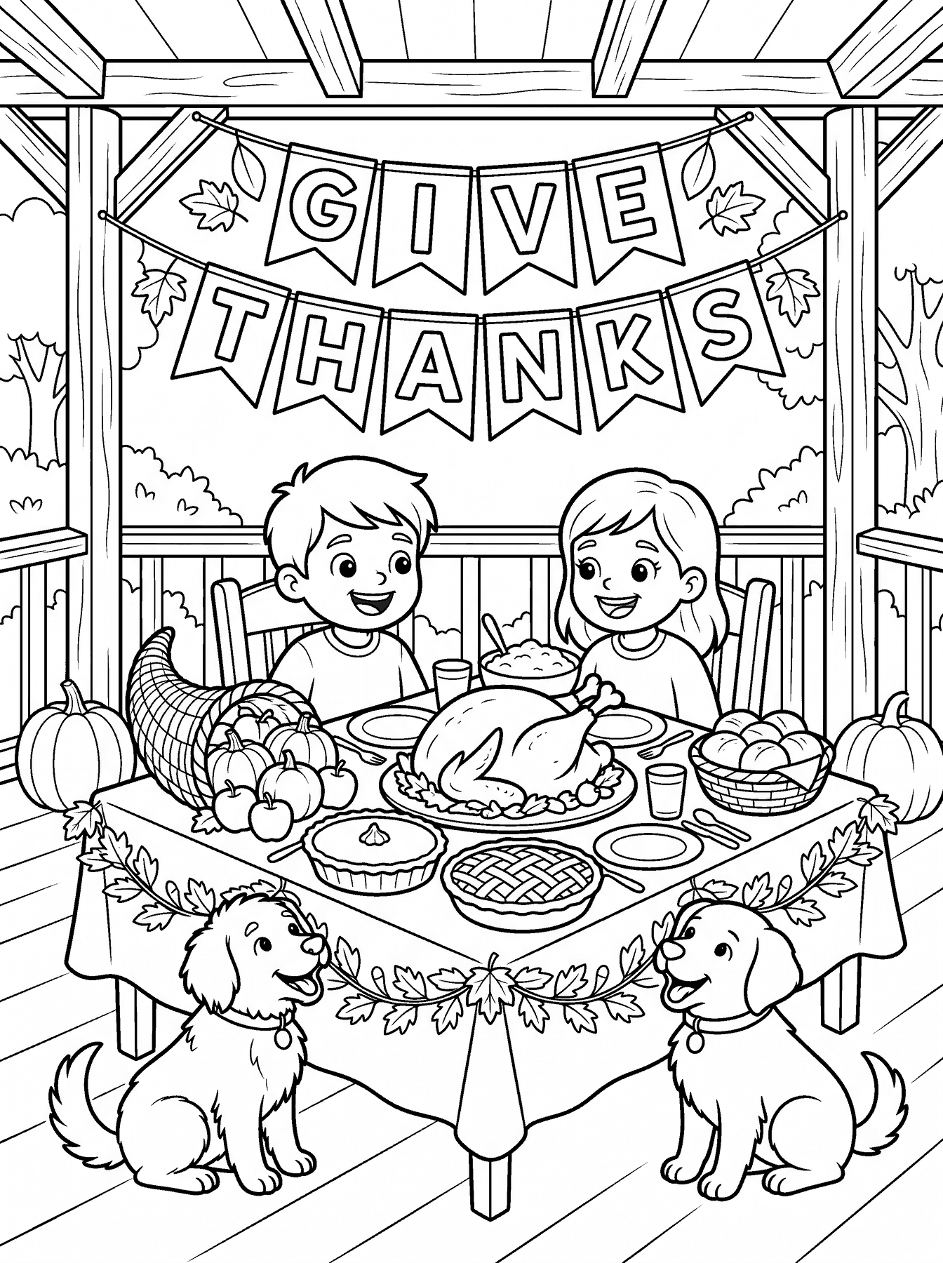 Midlothian Village Thanksgiving Pie & Harvest Table — Midlothian Weekly printable coloring page