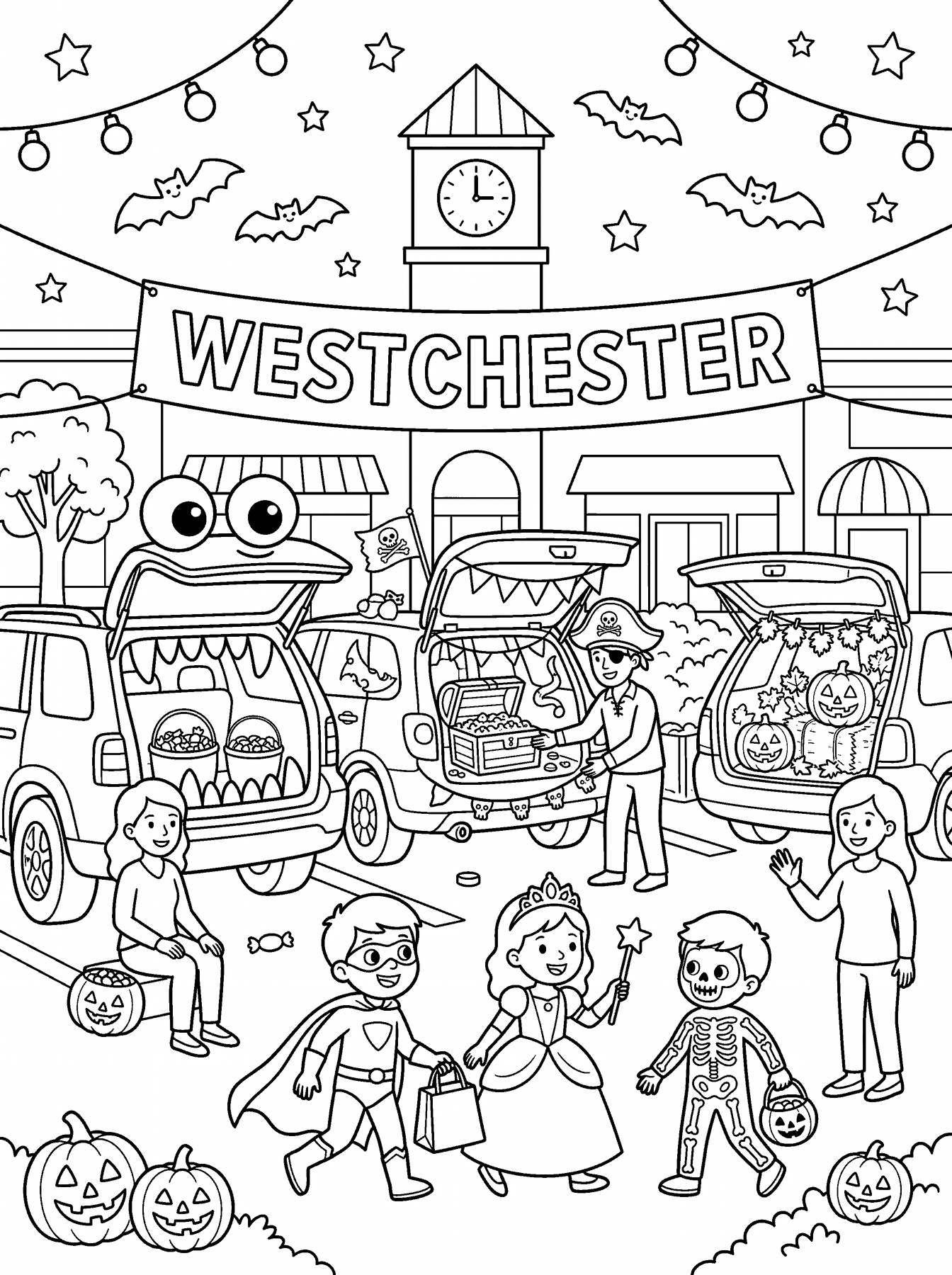 Trunk-or-Treat at Westchester Commons — Midlothian Weekly printable coloring page